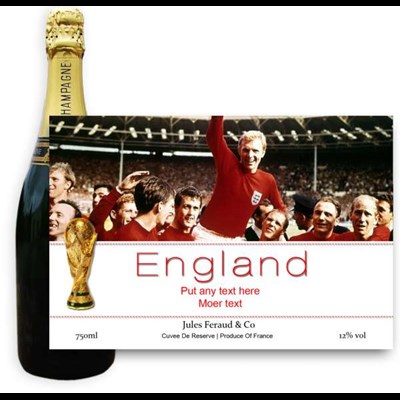 Jules Feraud Brut With Personalised Champagne Label Football